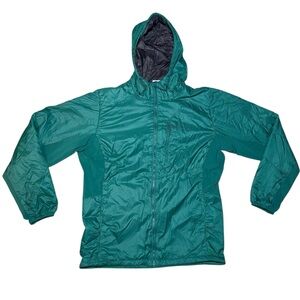 Columbia Bradford Loop Puffer Jacket Green Hooded PACKABLE  L Unisex